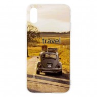 IPhone XS Max Silicone + PC Case with Picture Travel 