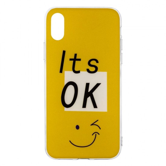 IPhone X/Xs Silicone + PC Case with Picture It's OK 