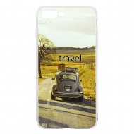 IPhone 7/8 Plus Silicone + PC Case with Picture Travel 