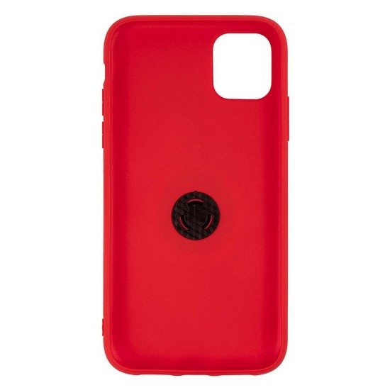 IPhone 11 Silicone Case Ring Spinner Red 