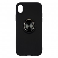 IPhone X/Xs Silicone Case Ring Spinner Black 