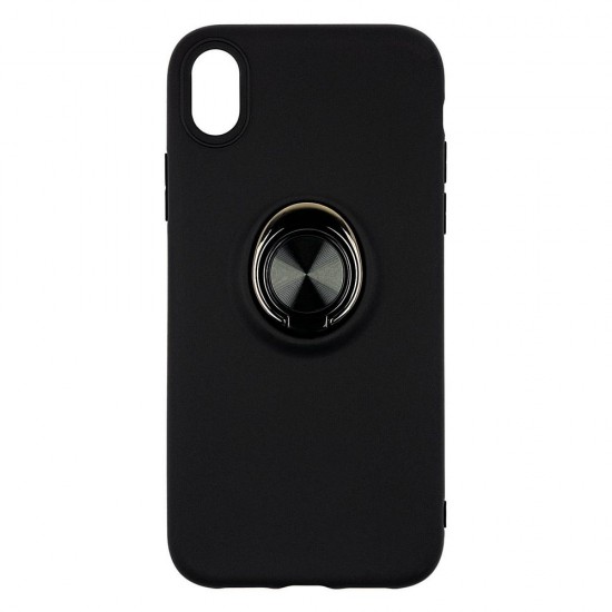 IPhone X/Xs Silicone Case Ring Spinner Black 