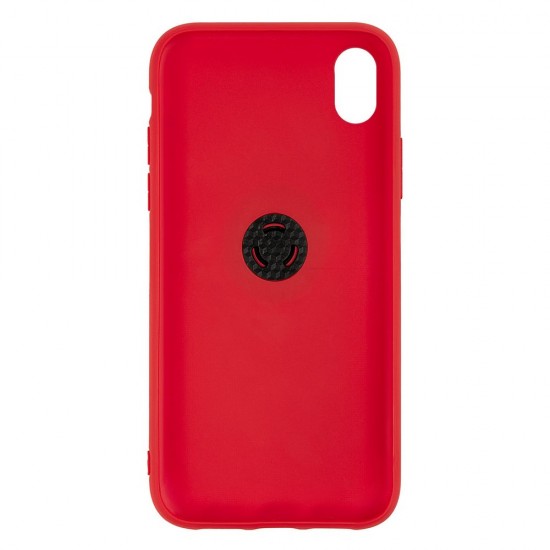 IPhone X/Xs Silicone Case Ring Spinner Red 