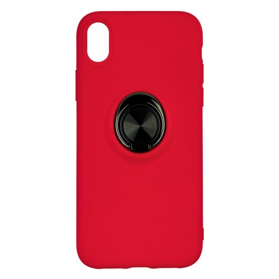 IPhone X/Xs Silicone Case Ring Spinner Red 