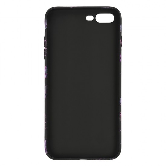 IPhone 7/8 Plus Silicone Case with Picture Black Feathers 