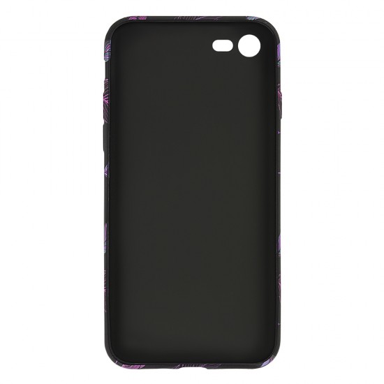 IPhone 7/8 Silicone Case with Picture Black Feathers