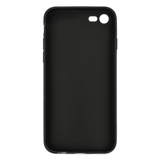 IPhone 7/8 Silicone Case with Picture Black Marble