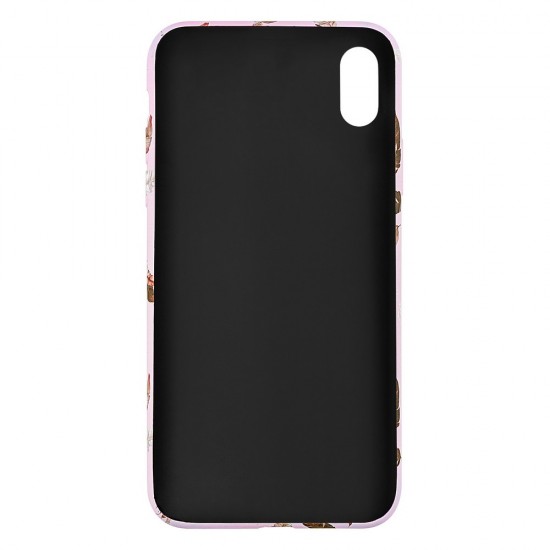 IPhone X/Xs Silicone Case with Picture Pink Feathers 
