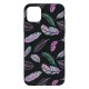 IPhone 11 Pro Max Silicone Case with Picture Black Feathers 