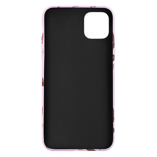 IPhone 11 Pro Silicone Case with Picture Pink Feathers 
