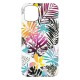 IPhone 11 Pro Max Silicone Case with Picture White Leaves 