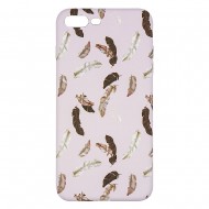 IPhone 7/8 Plus Silicone Case with Picture Pink Feathers 