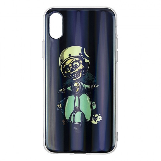 IPhone XR Silicone + PC Case with Picture Skeleton IPhone XR Silicone + PC Case with Picture Skeleton