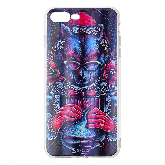 IPhone 7/8 Plus Silicone + PC Case with Picture Wolf IPhone 7/8 Plus Silicone + PC Case with Picture Wolf