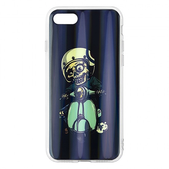 IPhone 7/8 Silicone + PC Case with Picture Skeleton IPhone 7/8 Silicone + PC Case with Picture Skeleton
