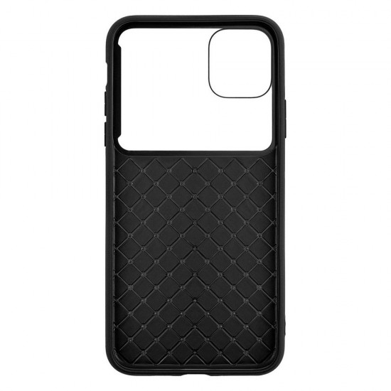 IPhone 11 Pro Max Weaving Case (Tempering Glass + TPU) Black 