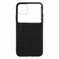 IPhone 11 Pro Max Weaving Case (Tempering Glass + TPU) Black 