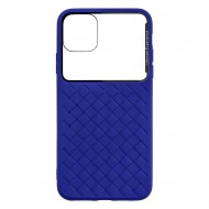 IPhone 11 Pro Max Weaving Case (Tempering Glass + TPU) Blue 