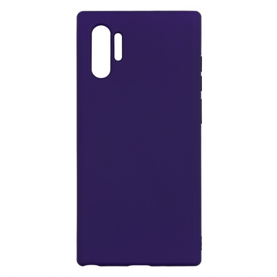 Samsung Note 10 Plus Silicone Soft Touch Case Colored Buttons Purple Samsung Note 10 Plus Silicone Soft Touch Case Colored Buttons Purple