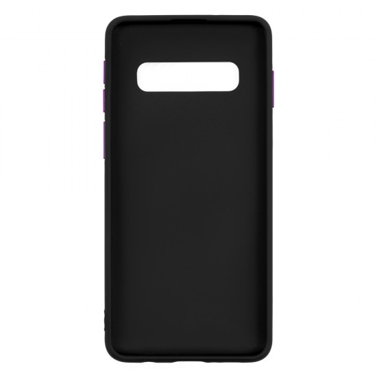 Samsung S10 Silicone Soft Touch Case Colored Buttons Black Samsung S10 Silicone Soft Touch Case Colored Buttons Black
