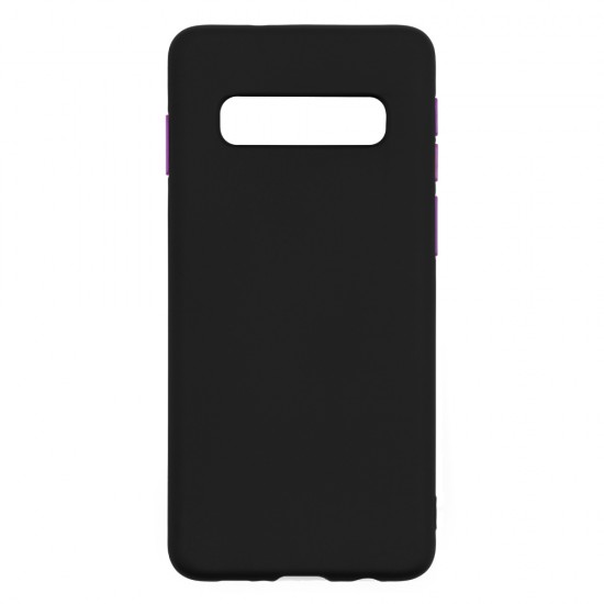 Samsung S10 Silicone Soft Touch Case Colored Buttons Black Samsung S10 Silicone Soft Touch Case Colored Buttons Black