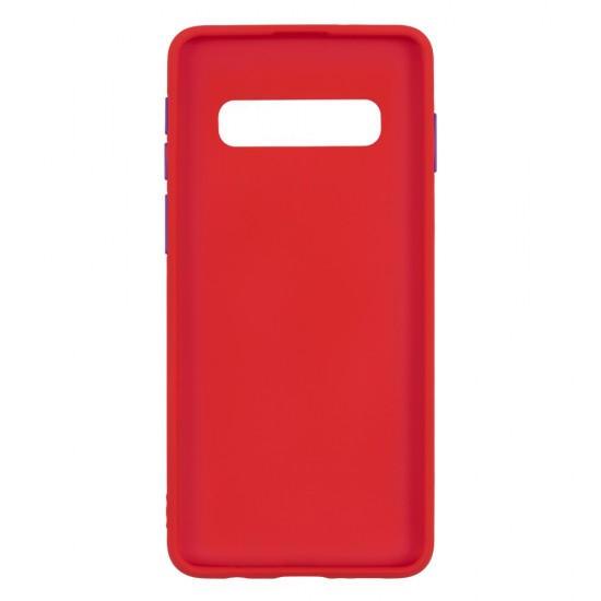 Samsung S10 Silicone Soft Touch Case Colored Buttons Red Samsung S10 Silicone Soft Touch Case Colored Buttons Red