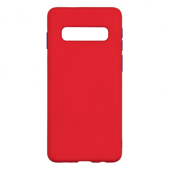 Samsung S10 Silicone Soft Touch Case Colored Buttons Red Samsung S10 Silicone Soft Touch Case Colored Buttons Red