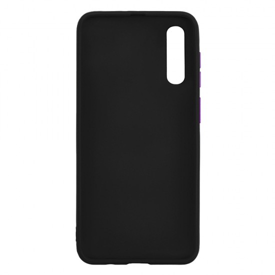 Samsung A50/A30s Silicone Soft Touch Case Colored Buttons Black Samsung A50/A30s Silicone Soft Touch Case Colored Buttons Black