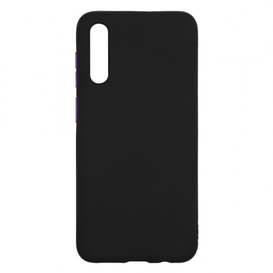 Samsung A50/A30s Silicone Soft Touch Case Colored Buttons Black Samsung A50/A30s Silicone Soft Touch Case Colored Buttons Black