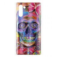 Samsung Note 10 Silicone + PC Case with Picture Skull Girl 