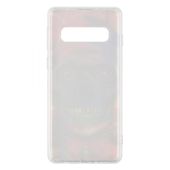 Samsung S10 Plus Silicone + PC Case with Picture Skull Girl 