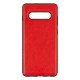 Samsung S10 Leather Case Red 