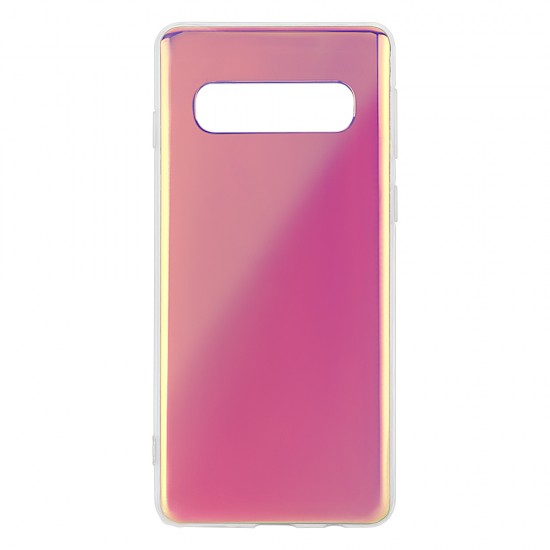 Samsung S10 Silicone + PC Case Mirror Purple