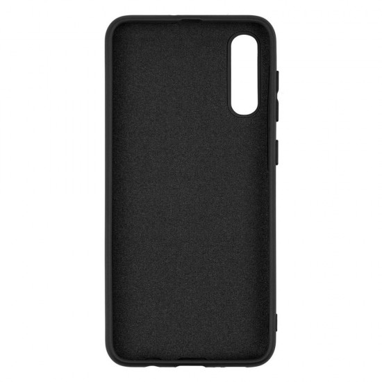 Samsung A50/A30s Silicone Case Soft Touch with Microfiber Black 