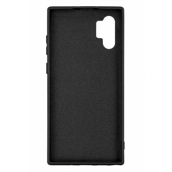 Samsung Note10 Plus Silicone Case Soft Touch with Microfiber Black 