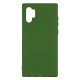 Samsung Note10 Plus Silicone Case Soft Touch with Microfiber Green 