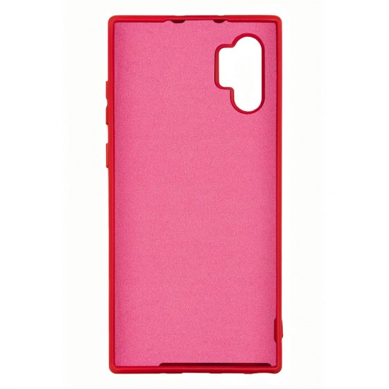 Samsung Note10 Plus Silicone Case Soft Touch with Microfiber Red 