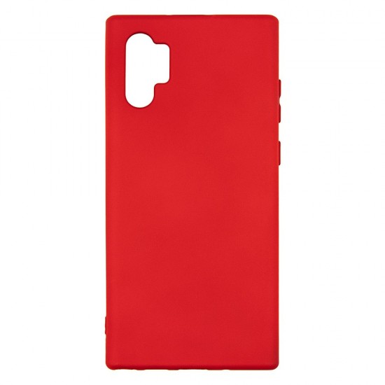Samsung Note10 Plus Silicone Case Soft Touch with Microfiber Red 