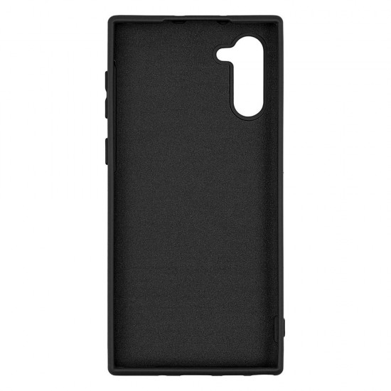 Samsung Note10 Silicone Case Soft Touch with Microfiber Black 