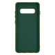 Samsung S10 Plus Silicone Case Soft Touch with Microfiber Green 
