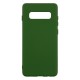 Samsung S10 Plus Silicone Case Soft Touch with Microfiber Green 