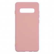 Samsung S10 Plus Silicone Case Soft Touch with Microfiber Pink 