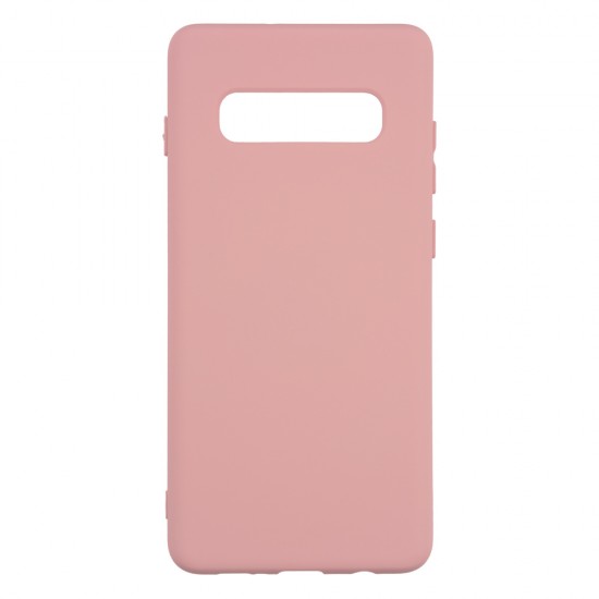 Samsung S10 Plus Silicone Case Soft Touch with Microfiber Pink 