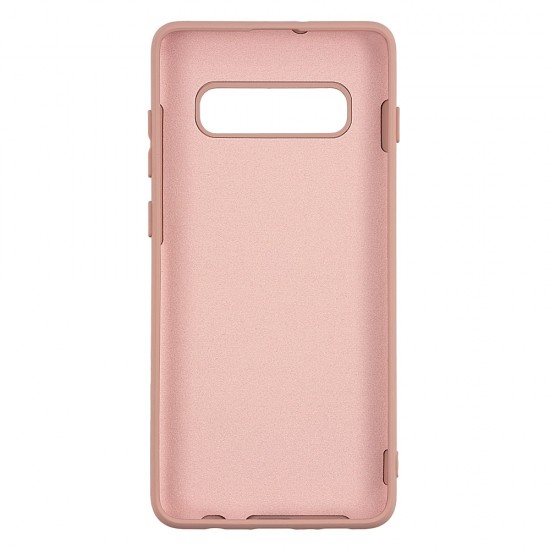 Samsung S10 Plus Silicone Case Soft Touch with Microfiber Pink Sand 