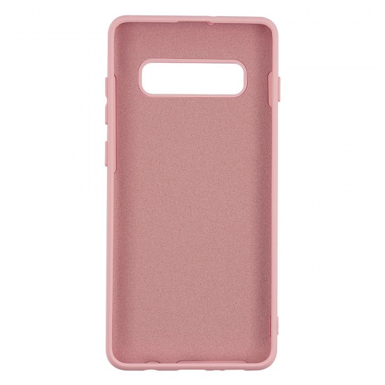 Samsung S10 Silicone Case Soft Touch with Microfiber Pink 