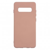 Samsung S10 Silicone Case Soft Touch with Microfiber Pink Sand 