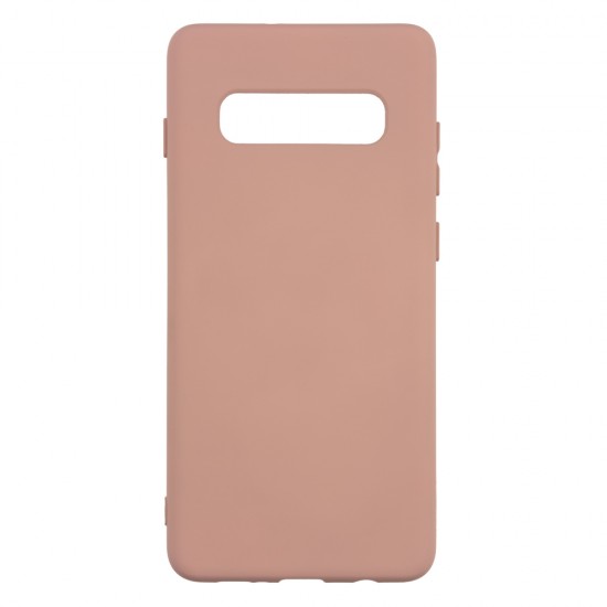 Samsung S10 Silicone Case Soft Touch with Microfiber Pink Sand 