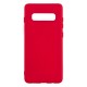 Samsung S10 Silicone Case Soft Touch with Microfiber Red 