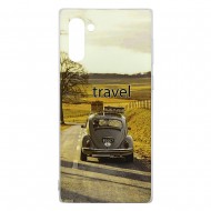 Samsung Note 10 Silicone + PC Case with Picture Travel 
