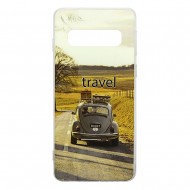 Samsung S10 Silicone + PC Case with Picture Travel 